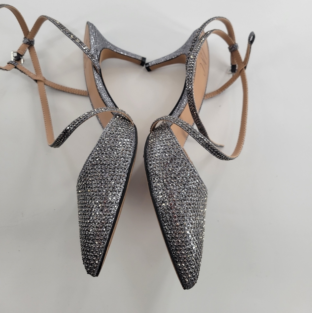 INC Lenii Evening Silver Studded Pumps Size 8‎ - Picture 4 of 7